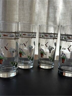 Vintage Garden Pfaltzgraff Glassware Set (x4)